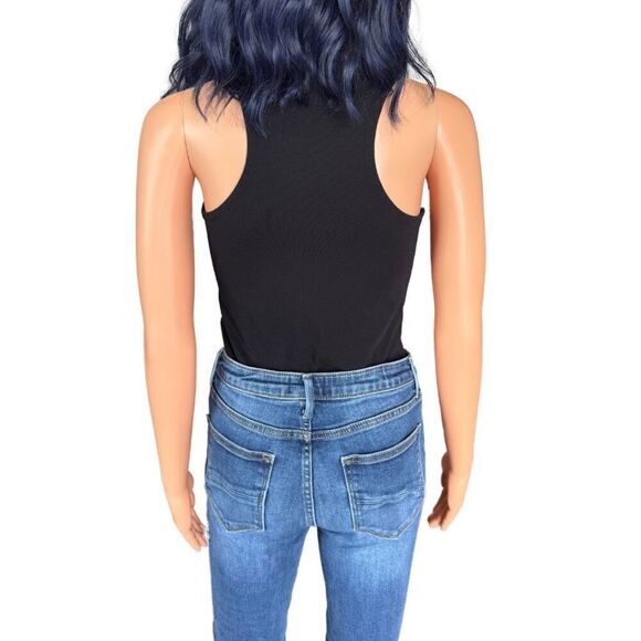 Old Navy Women’s Plain Black High Neck Bodysuit Size Medium - Picture 4 of 5